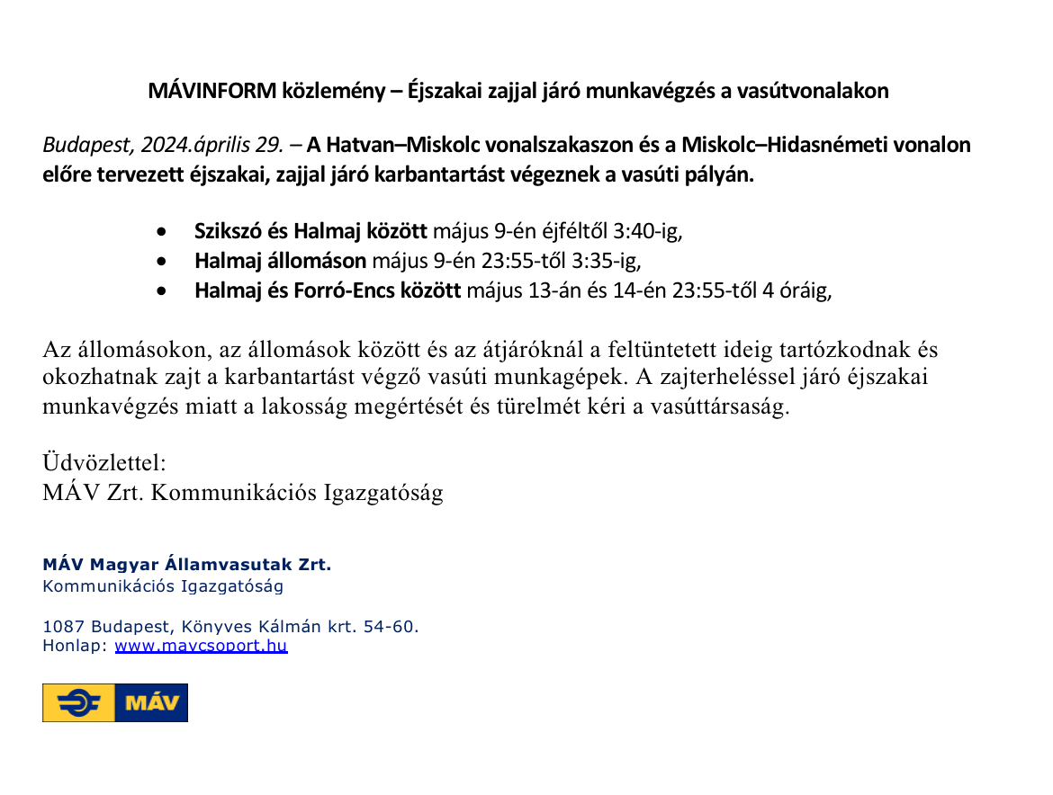Hírek | Halmaj Község Honlapja